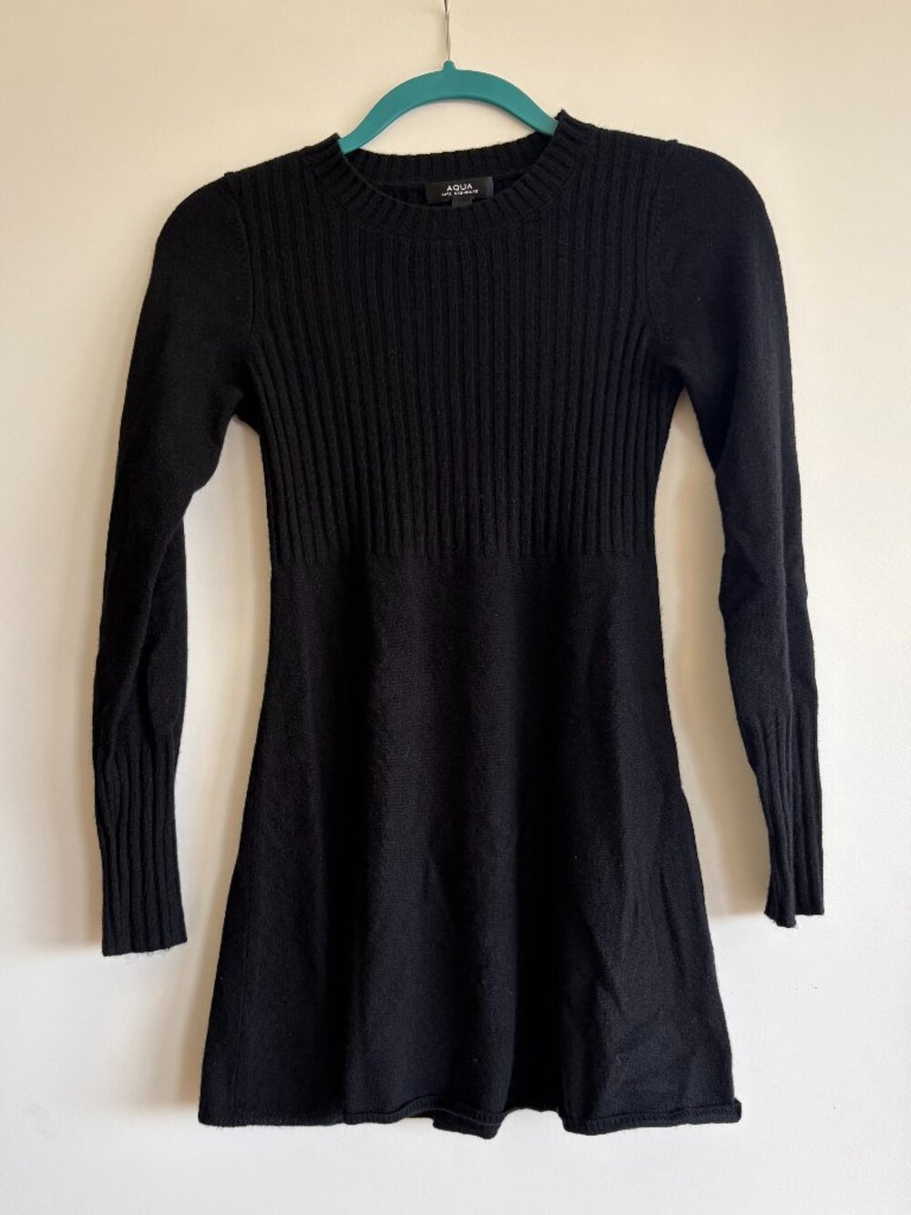 Black cashmere Aqua dress, girls size L